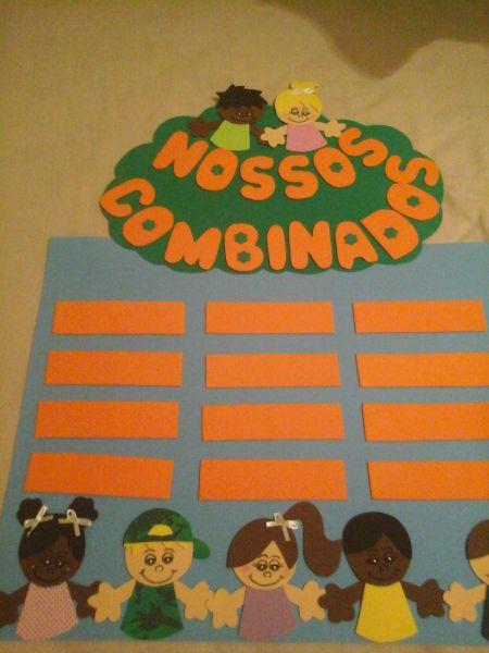 placa de regras da turma